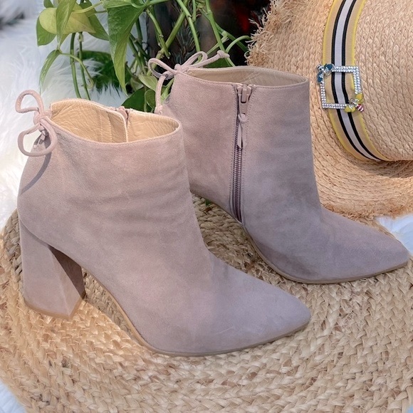 Stuart Weitzman Grandiose Suede Ankle Bootie - Picture 10 of 14